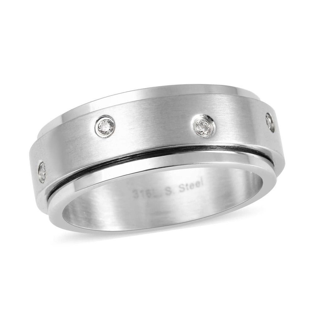 Austrian Crystal Spinner Ring Size 7